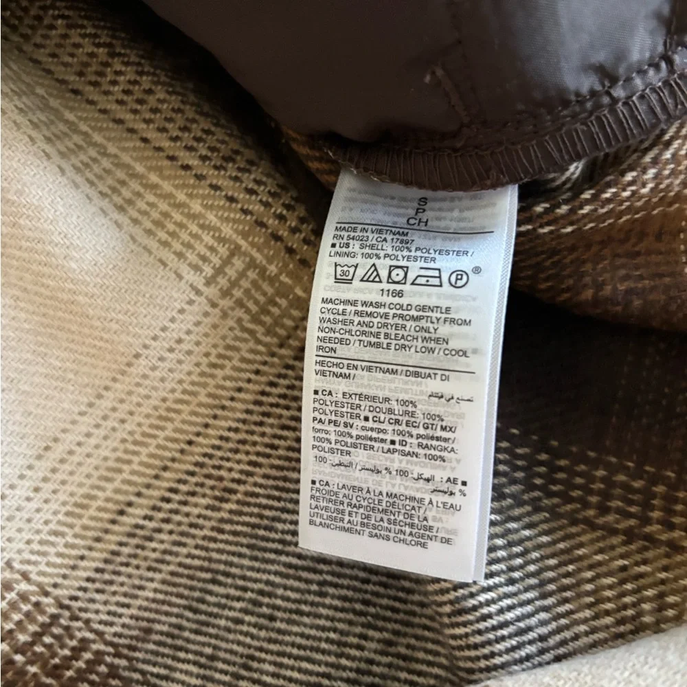 Old Navy Plaid Jacket in Brown and Tan Women’s Size S - Picture 8 of 8